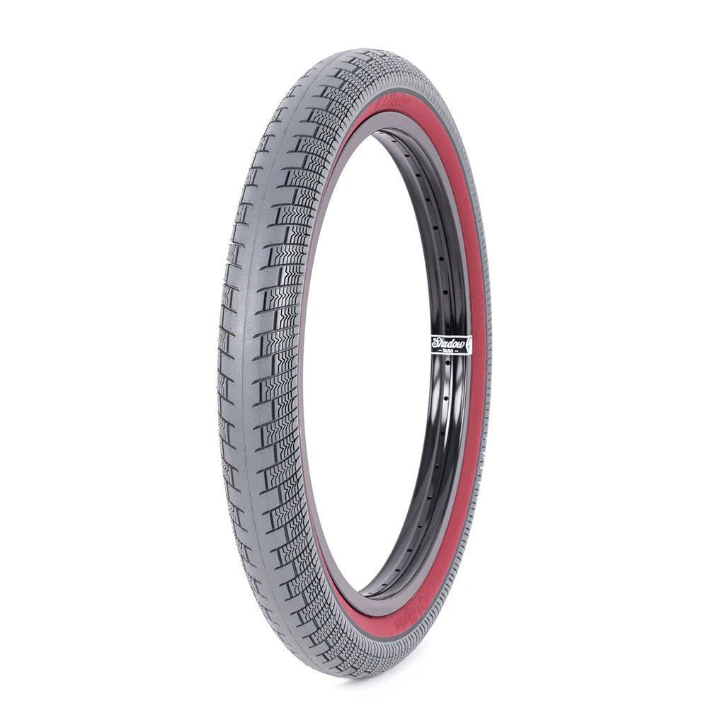 20x2.40 Shadow Conspiracy Creeper BMX Tire - 110 psi - Finest (Gray/Dark Red)