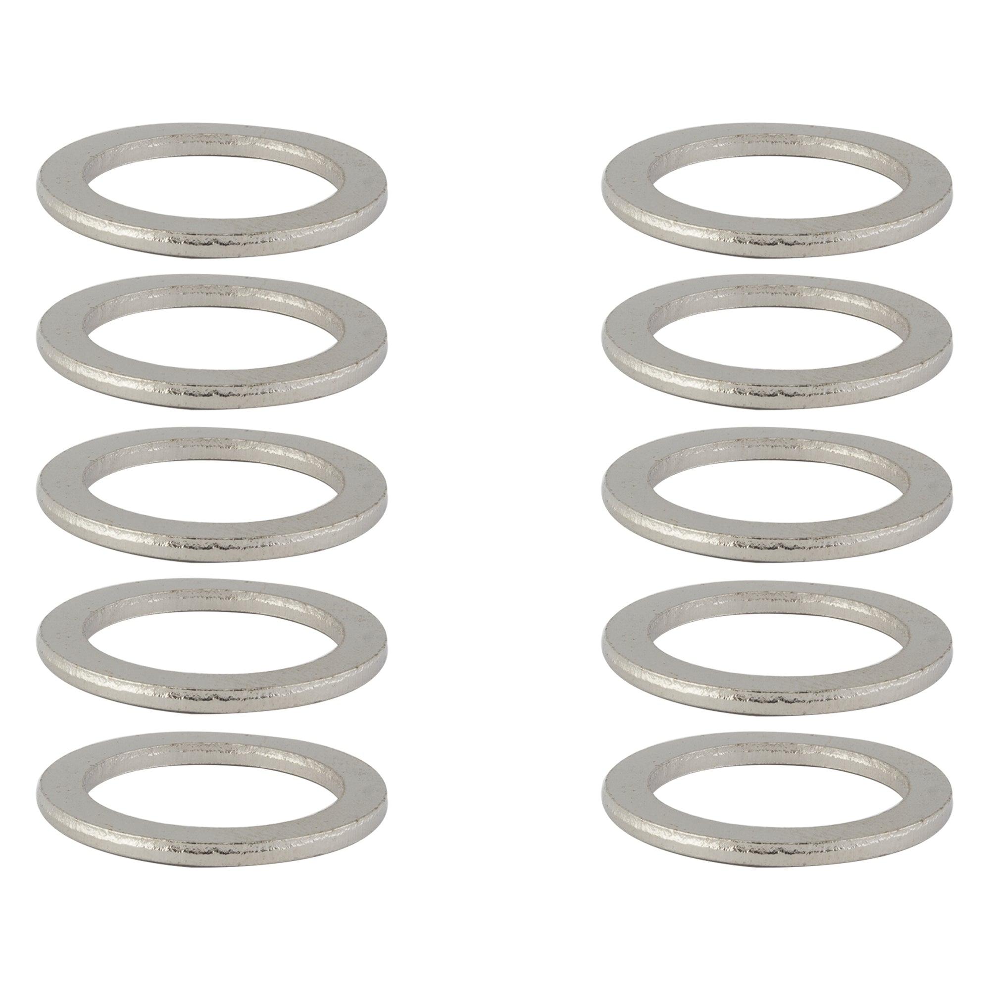 24mm Crank/Spindle/Bottom Bracket Spacers - 2mm - Qty 10 - Silver