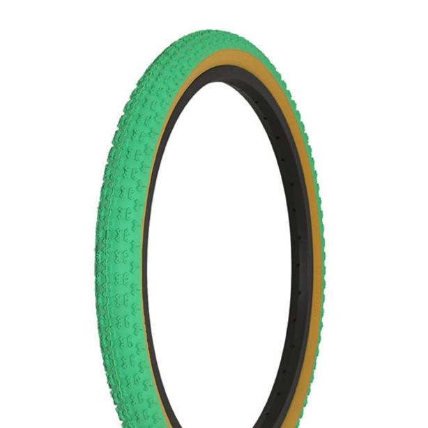 20x1.75 Innova Comp 3 III Tread BMX Tire - Green w/ Gumwall