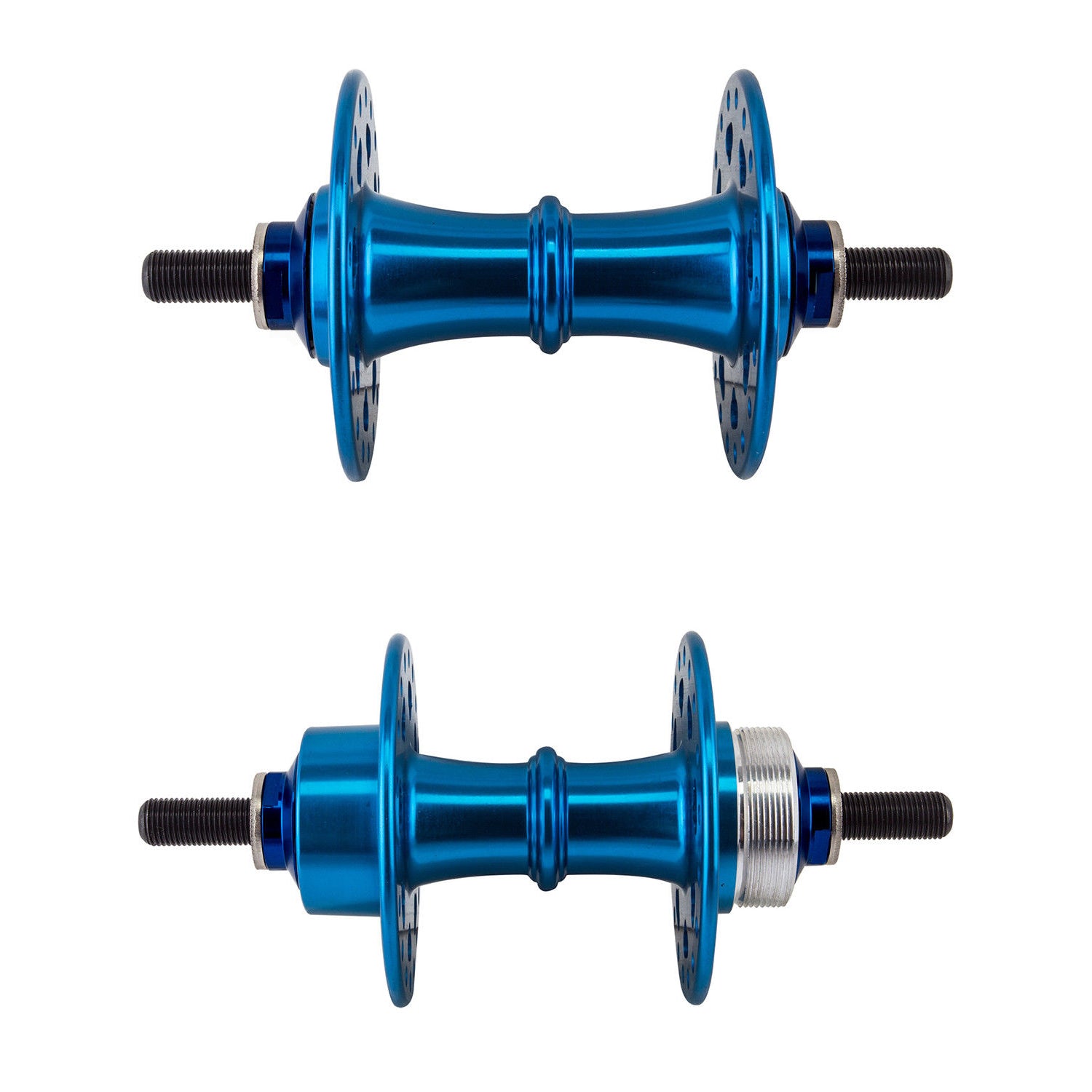 SE Racing High-Flange Sealed Bearing Hubset - 3/8" axles - 36H - Blue Anodized