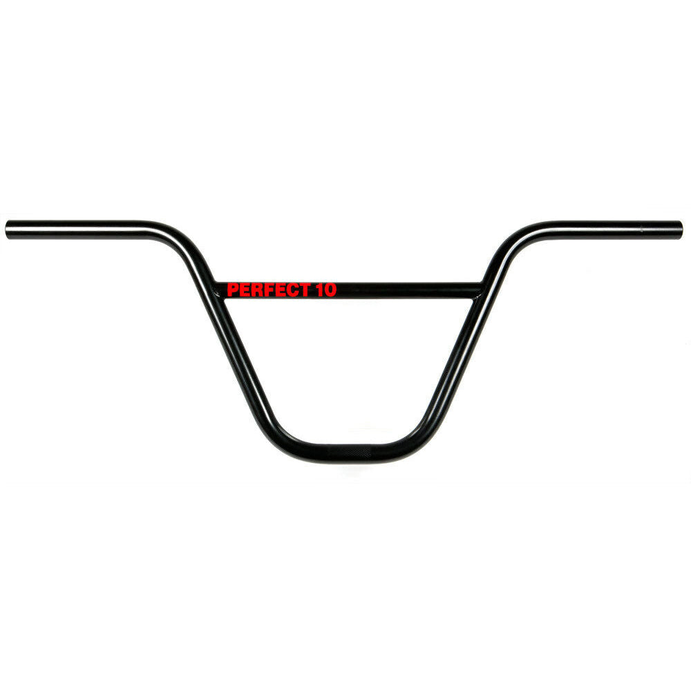 S&M Perfect 10 2pc BMX Handlebars - 10" - Flat Black - USA Made