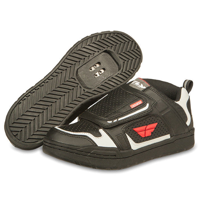 Fly Transfer SPD Clipless BMX Shoe - Black/White/Red - sz Adult 7