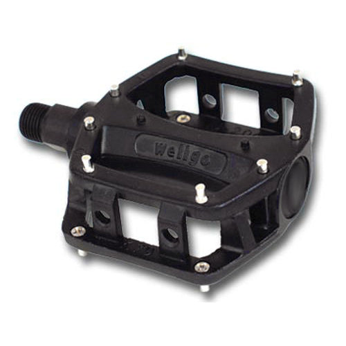 Wellgo LU-204 Mini Aluminum BMX Platform Pedals - 9/16" - Black