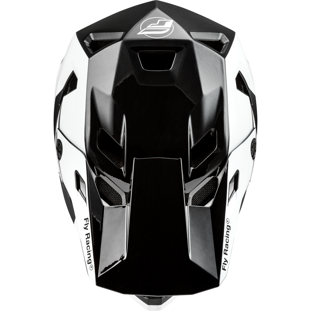 Fly Rayce Full Face BMX / DH Helmet - sz Youth M - Gloss Black/White/Gray