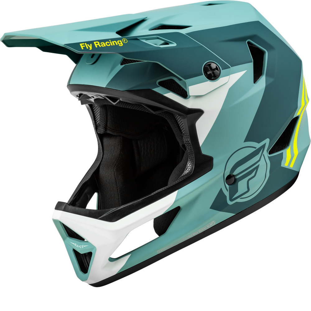 Fly Rayce Full Face BMX / DH Helmet - sz Youth M - Matte Blue Stone/Hi-Vis