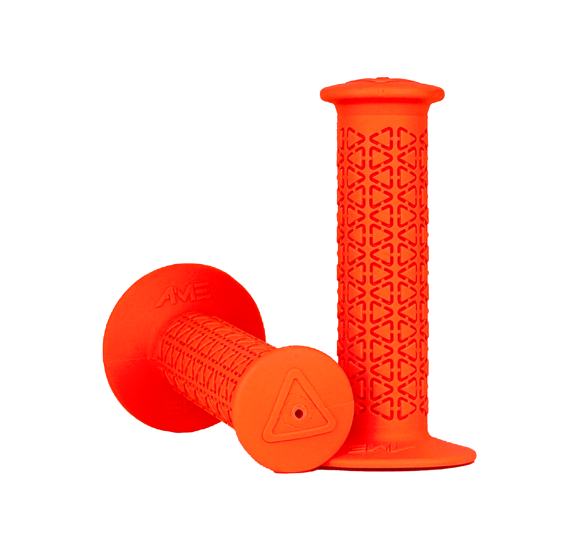 AME Rounds BMX Grips - Fluorescent Orange - USA Made