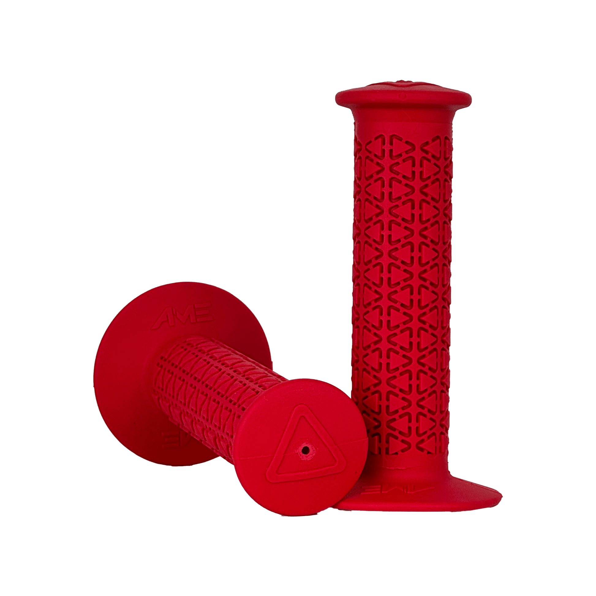 AME Rounds BMX Grips - Red - USA Made