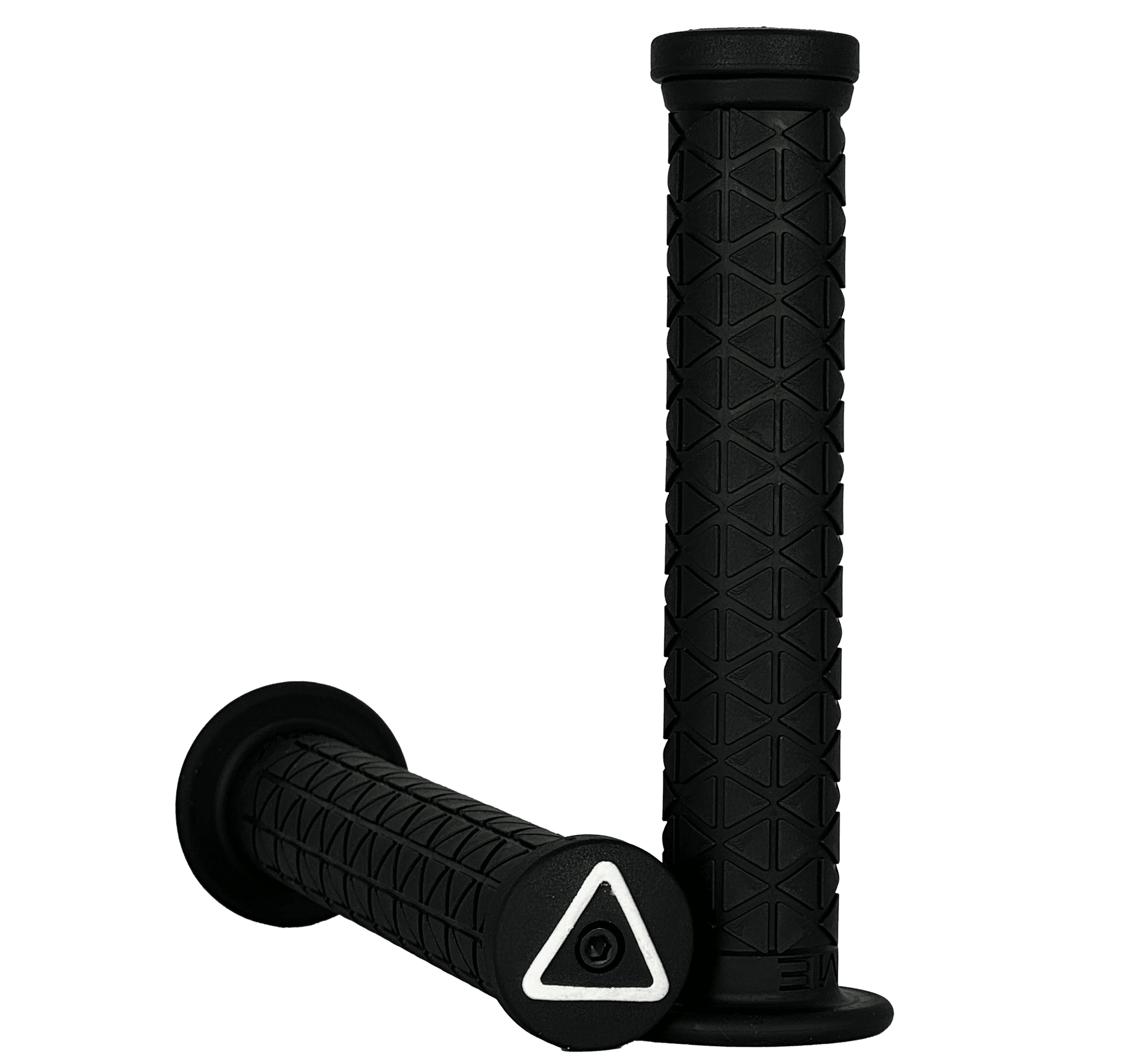 AME Super Tri Long BMX Grips w/ Plugs - Black - USA Made