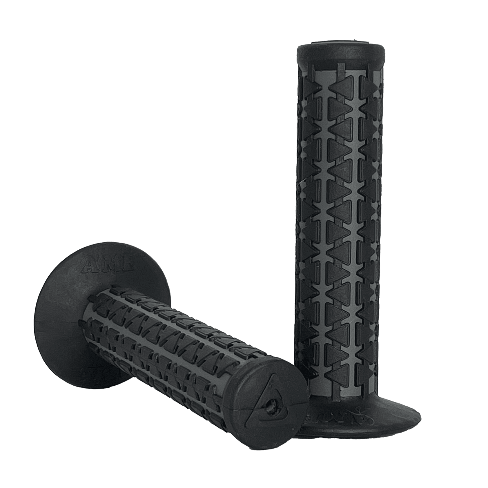 AME Dual BMX Grips - Black over Gray - Made in the USA