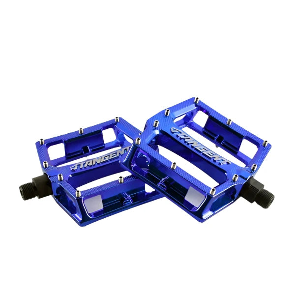 Tangent Platform BMX Pedals Aluminum 9 16 Blue Chrome