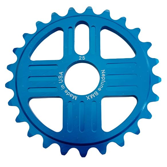 Neptune Helm 25t Bolt Drive BMX Aluminum Sprocket / Chainwheel - Blue - USA Made