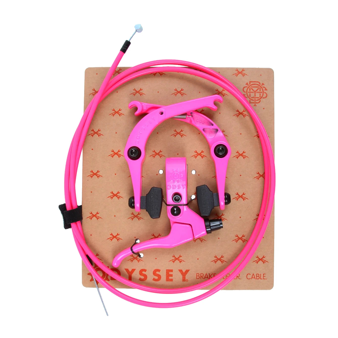 Odyssey Springfield BMX U-Brake set - Rear Lever + Cable + Caliper - Hot Pink