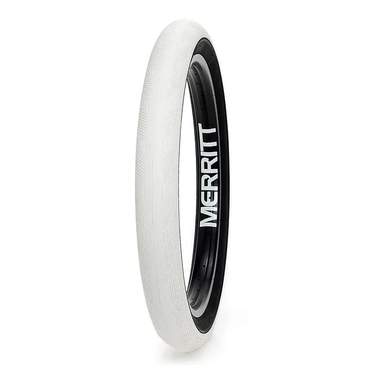 20x2.50 Merritt Phantom BMX Tire - 110psi - White w/ Black Sidewall