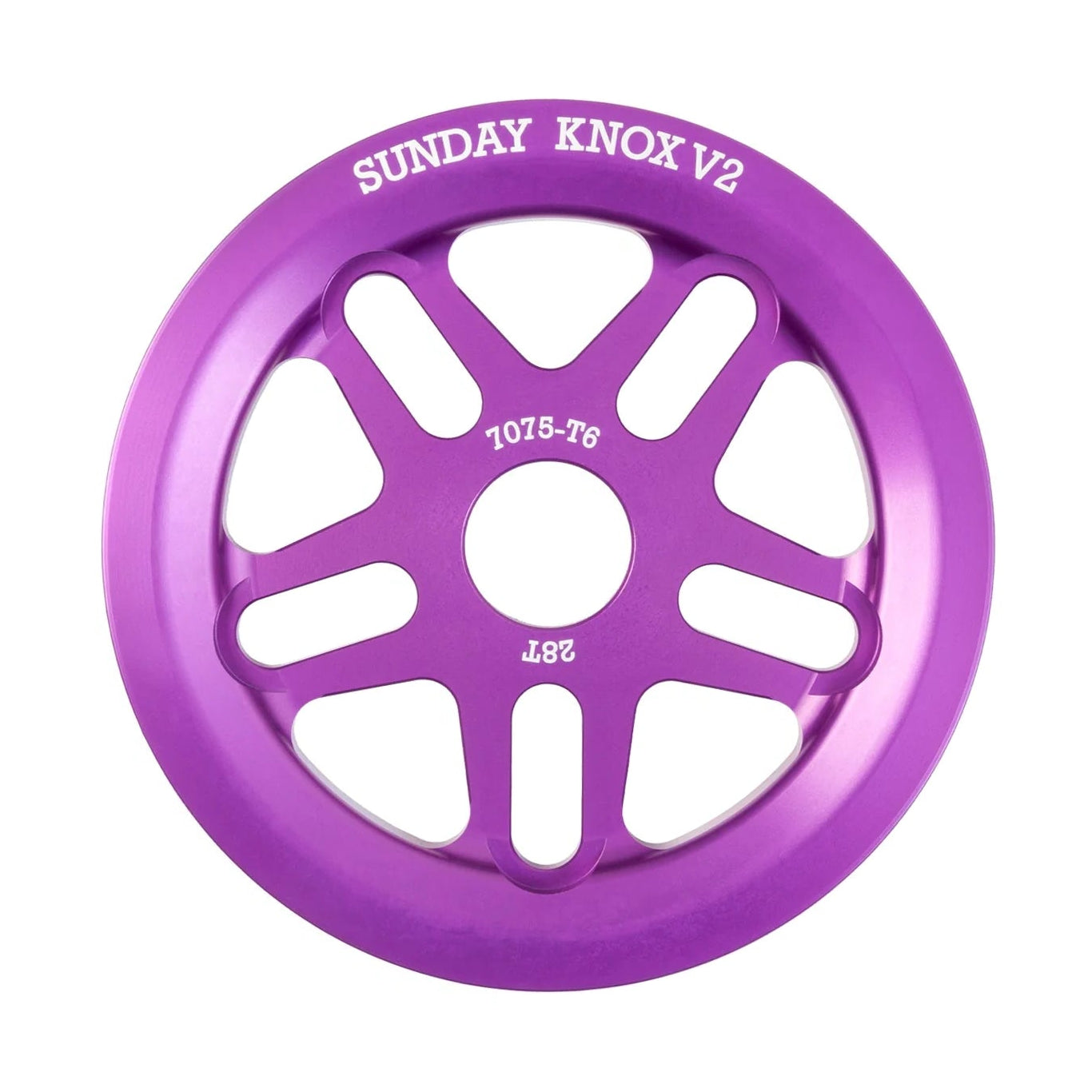 Sunday 28t Knox V2 Guard Sprocket / Chainwheel - Purple