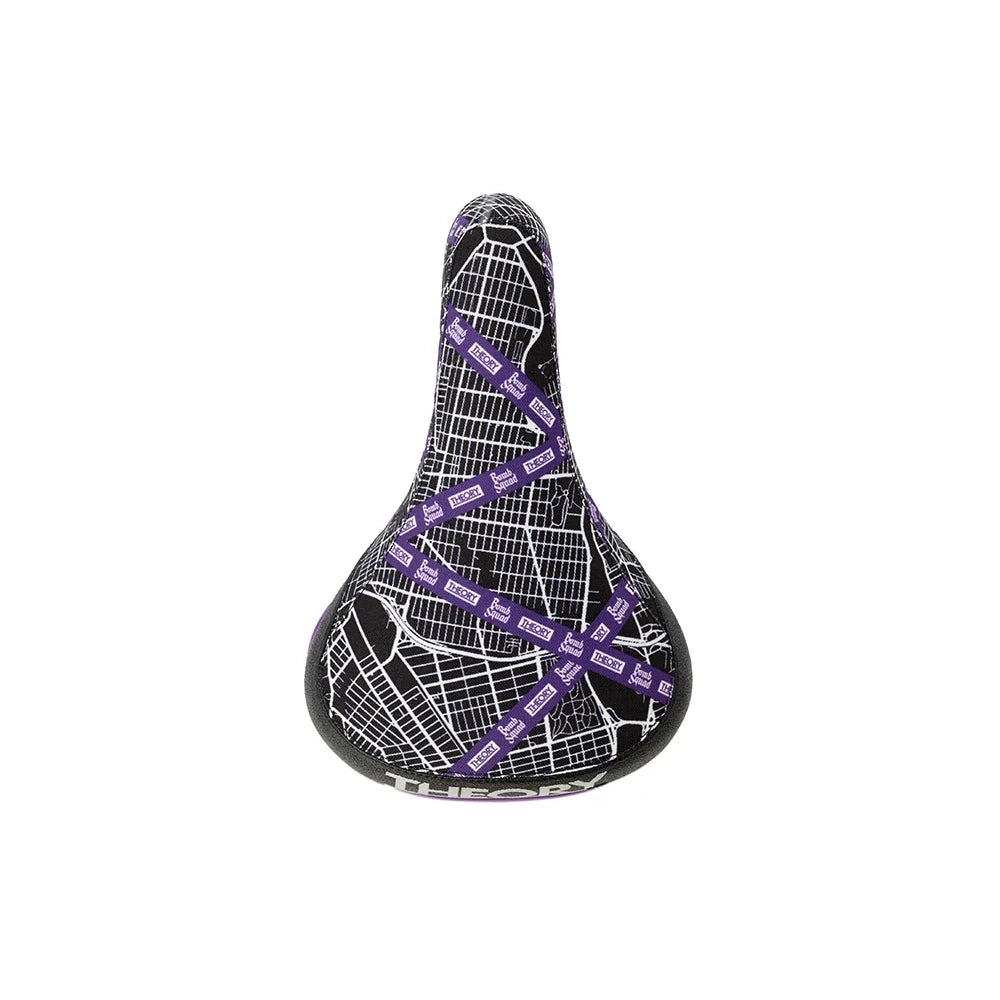 Theory x Bombsquad BMX Railed Seat - Black / Purple