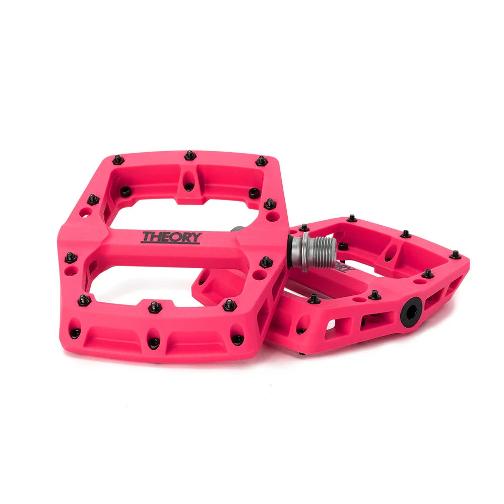 Theory Median Nylon Platform Pedals - Sealed - Removable Pins - 9/16" - Pink