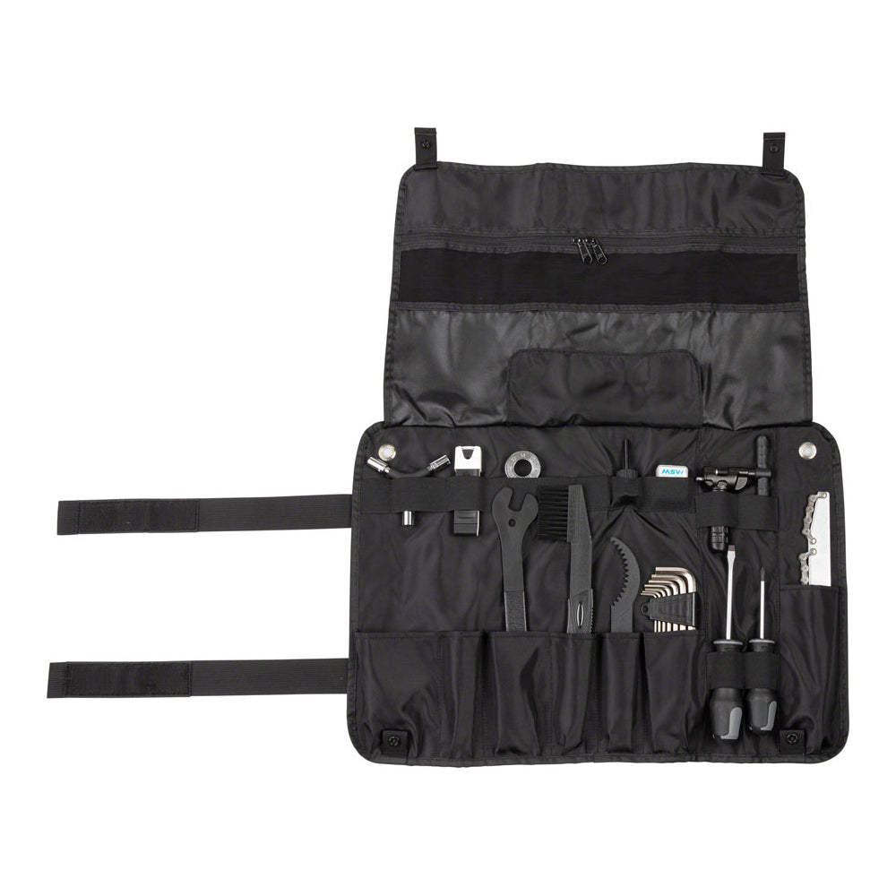 MSW Essential Tool Wrap Kit - 20 Tools + Carrying Case - Black