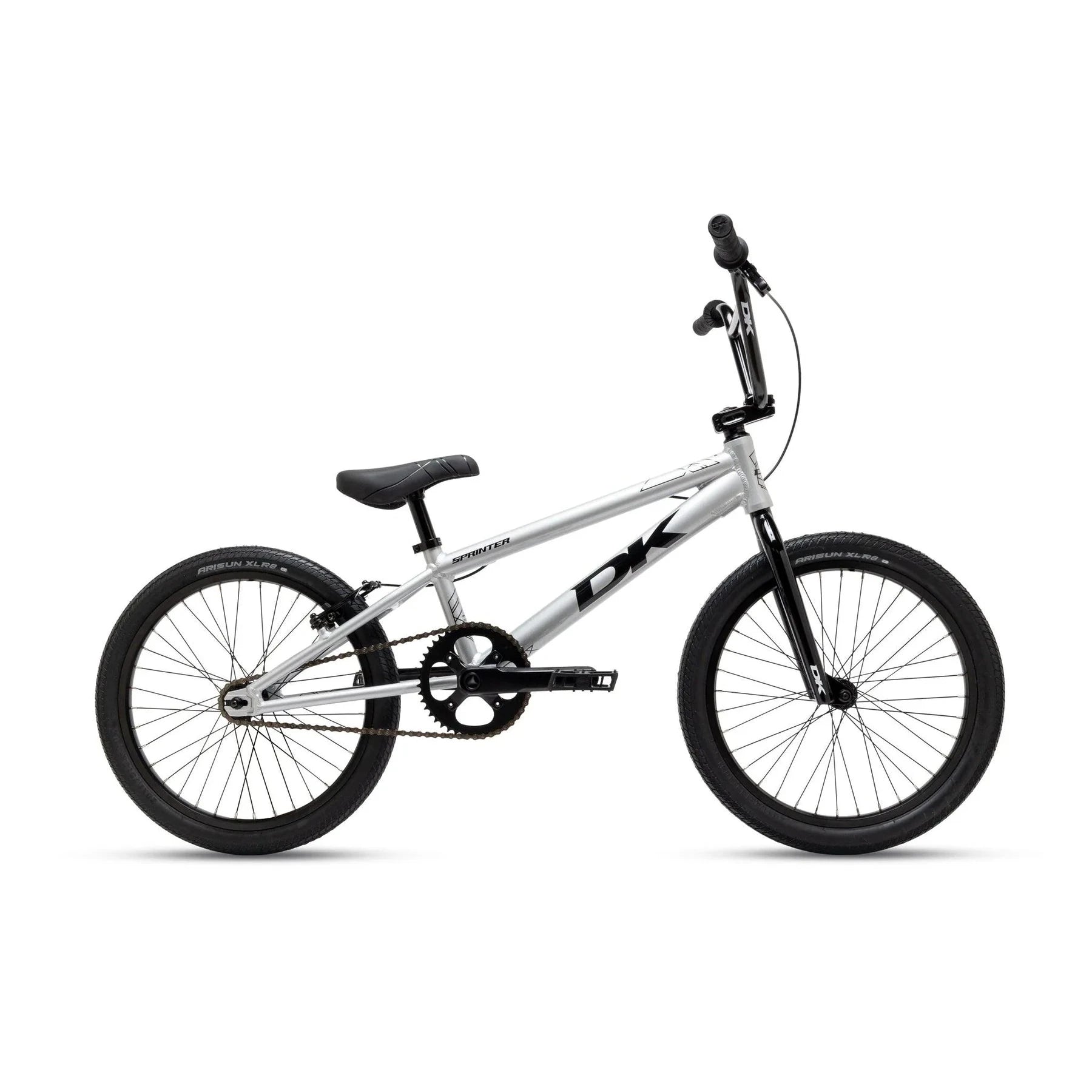 DK Sprinter Pro XL 20" Complete BMX Race Bike - 21"TT - Silver Flake