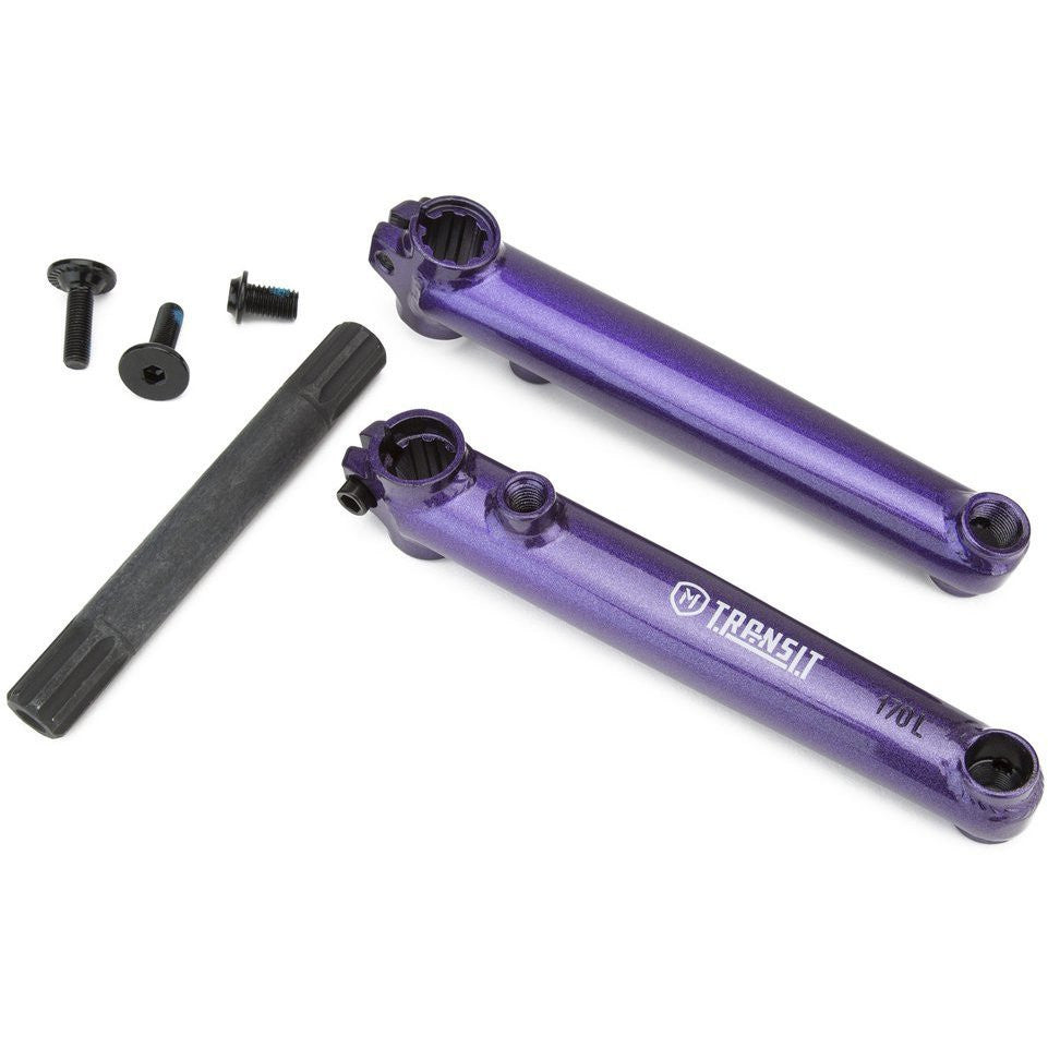 Mission Transit V2 3-Piece BMX crank - 170mm - Purple