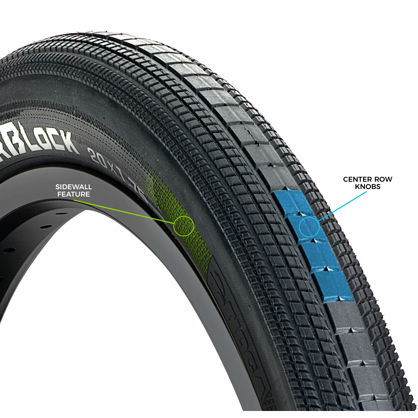 20x1-1/8 Tioga Power Block (PowerBlock) S-Spec Folding BMX tire - Black