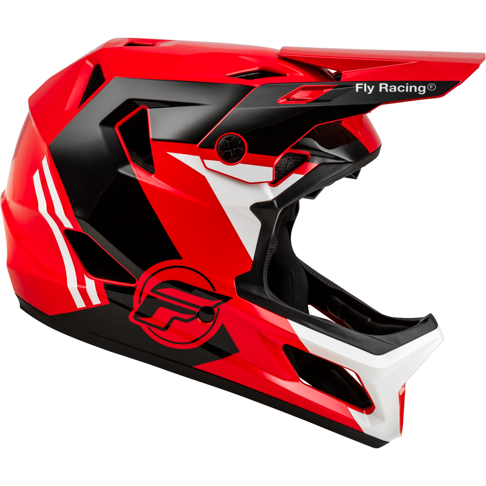 Fly Rayce Full Face BMX / DH Helmet - sz Youth L - Red/Black/White