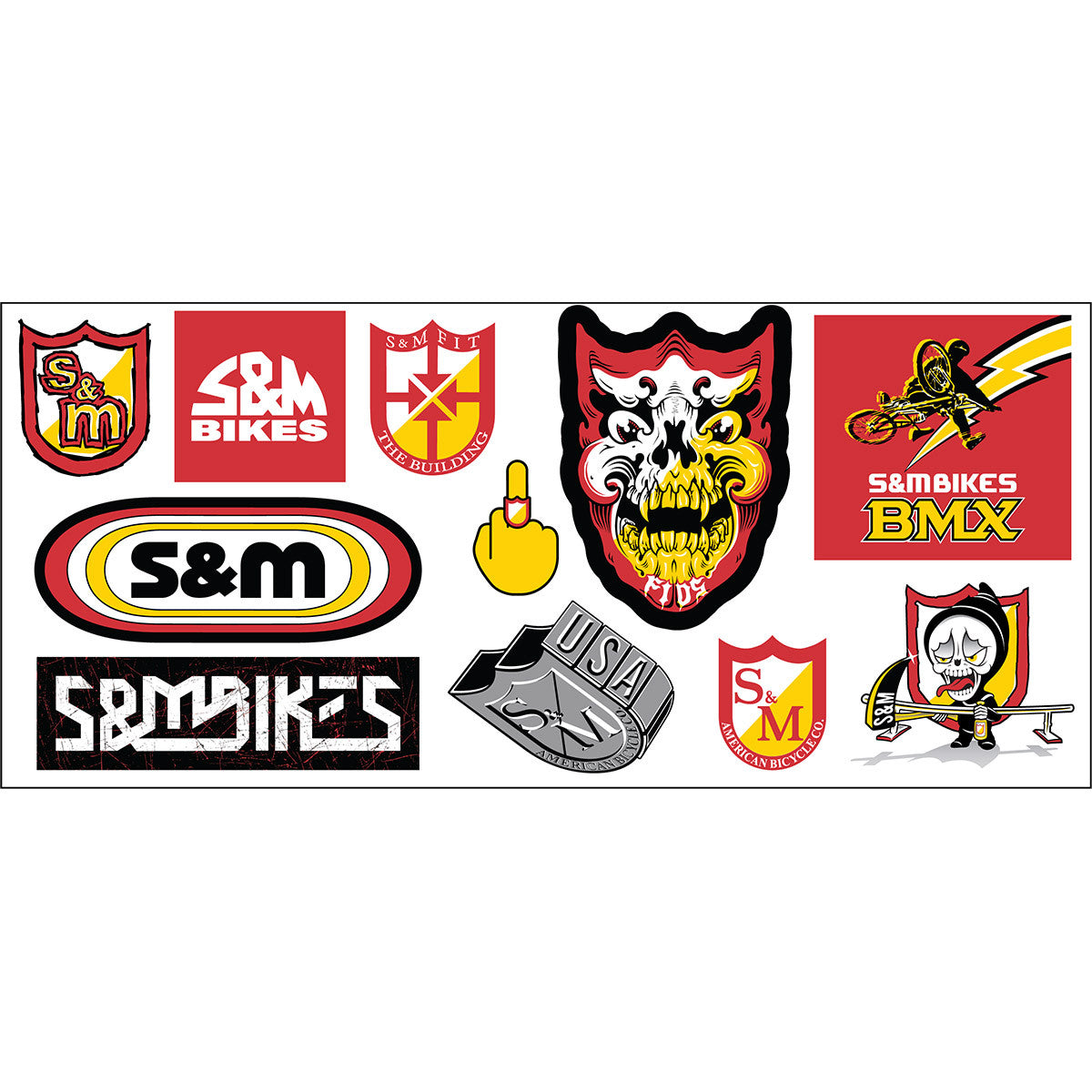 S&M BMX 2021 Sticker Sheet - Vinyl Decals - 9