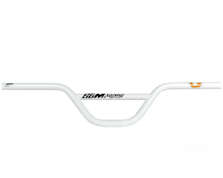 S M Race 2pc BMX Handlebars 5 White USA Made