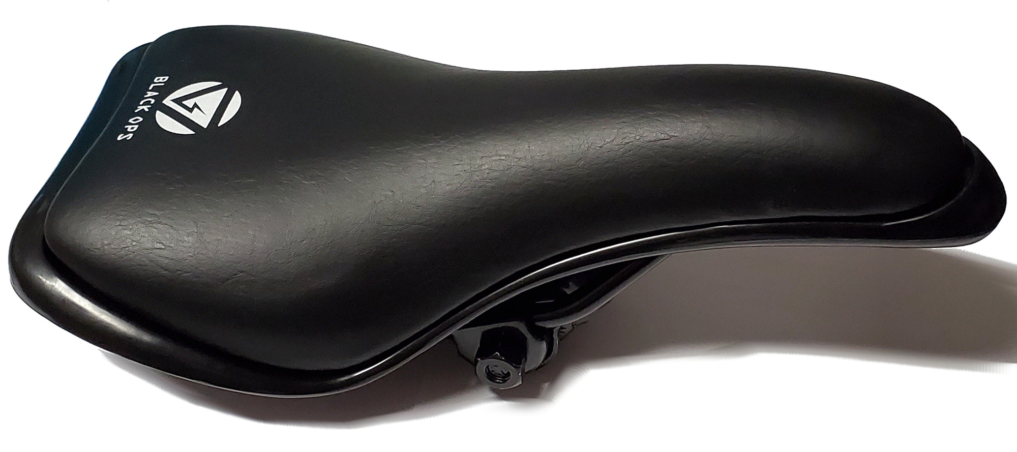 BlackOps BMX Components Drop Nose Saddle - BMX Railed Seat w/ guts - Black