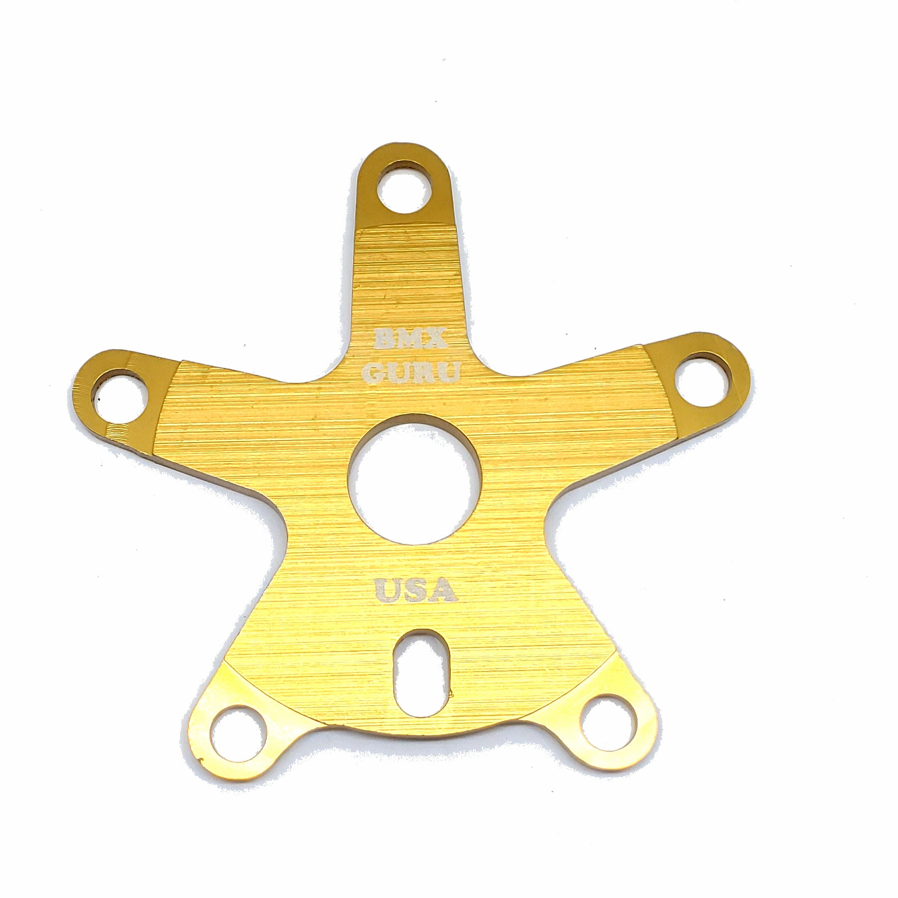 BMXGuru Aluminum BMX Spider - 110mm - Gold - USA Made