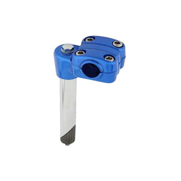 Suntour Style BMX Quill Stem - 21.1mm shaft f/ threaded 1" forks - Blue