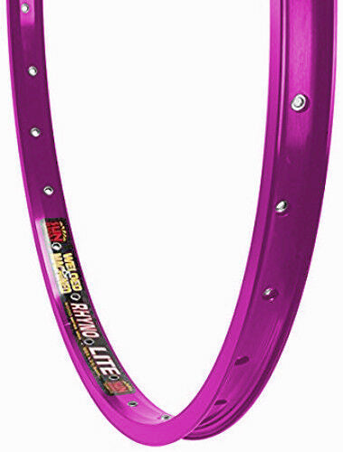 26 Sun Rhyno Lite XL BMX Double Wall Rim 36H Purple Anodized