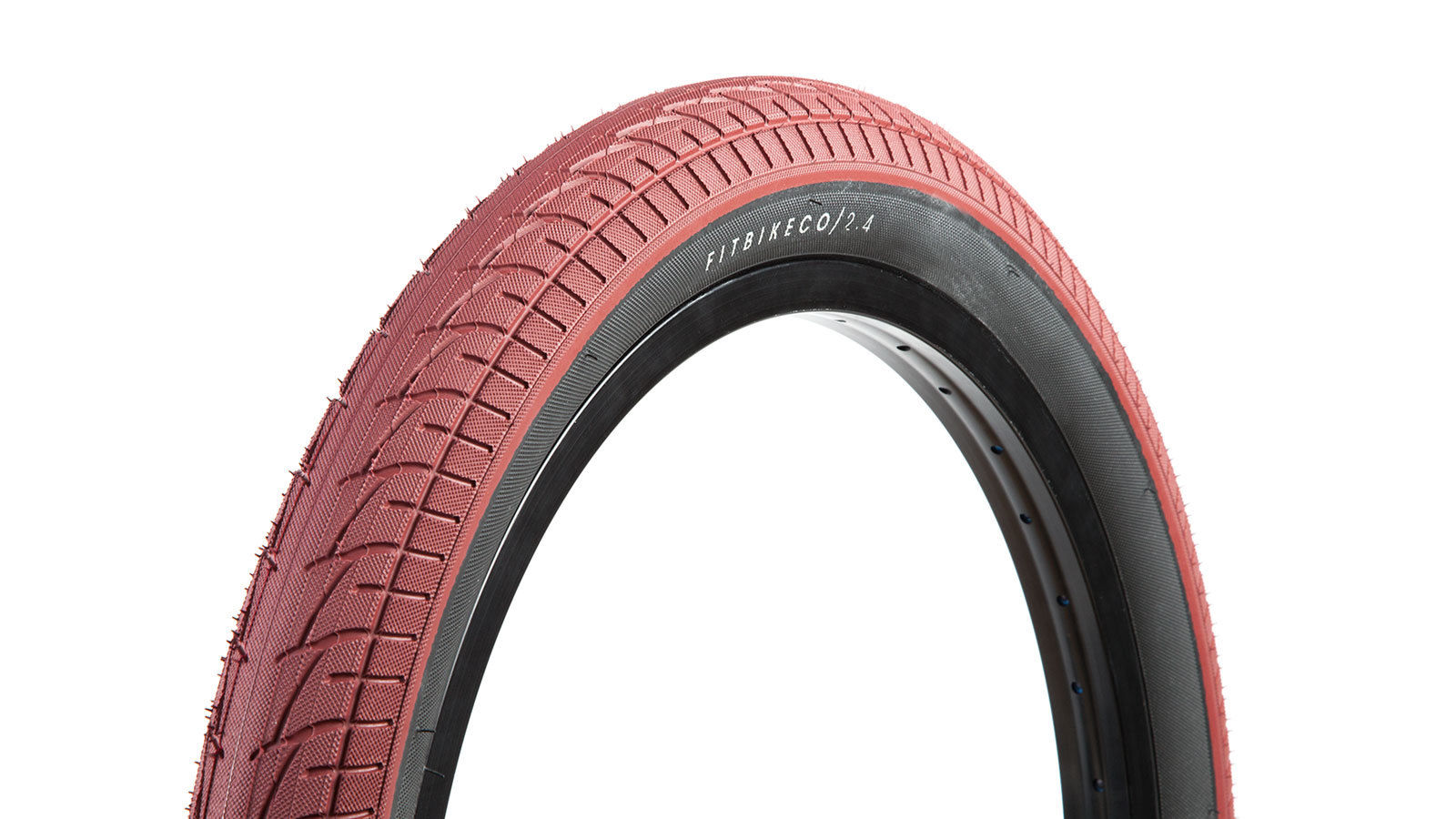 20x2.40 Fit FAF OEM BMX Tire Dark Red w Black Sidewall