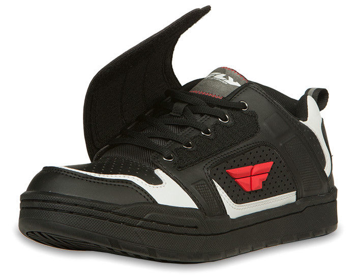 Fly Transfer SPD Clipless BMX Shoe - Black/White/Red - sz Adult 7