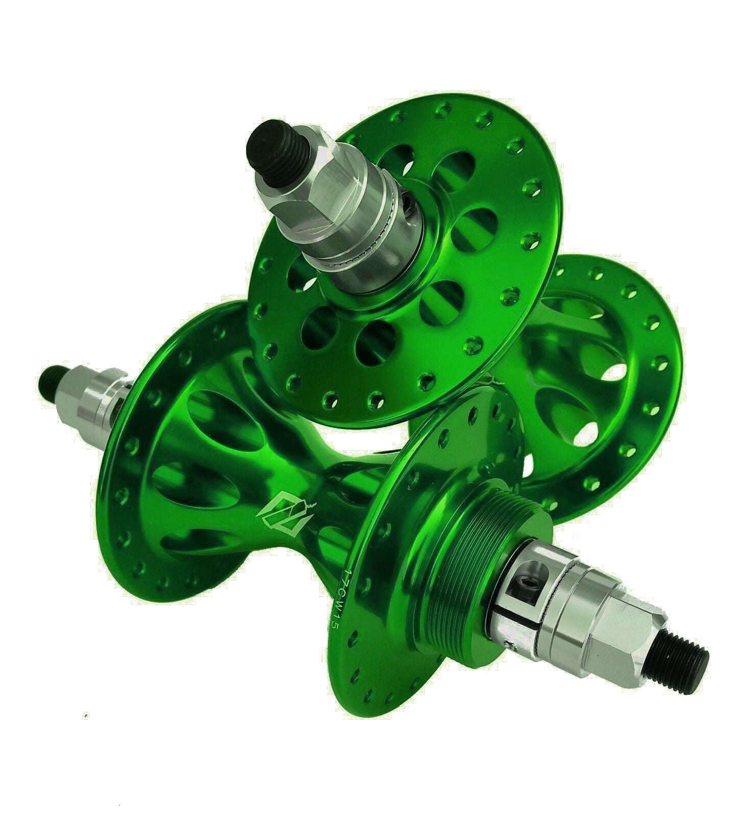 TNT Revolver 1st Gen Repop Sealed BMX Freewheel Hubset - 36h - 3/8 axle - Green