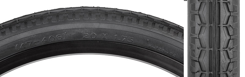 20x1.75 Kenda K123 Street Tire - All Black