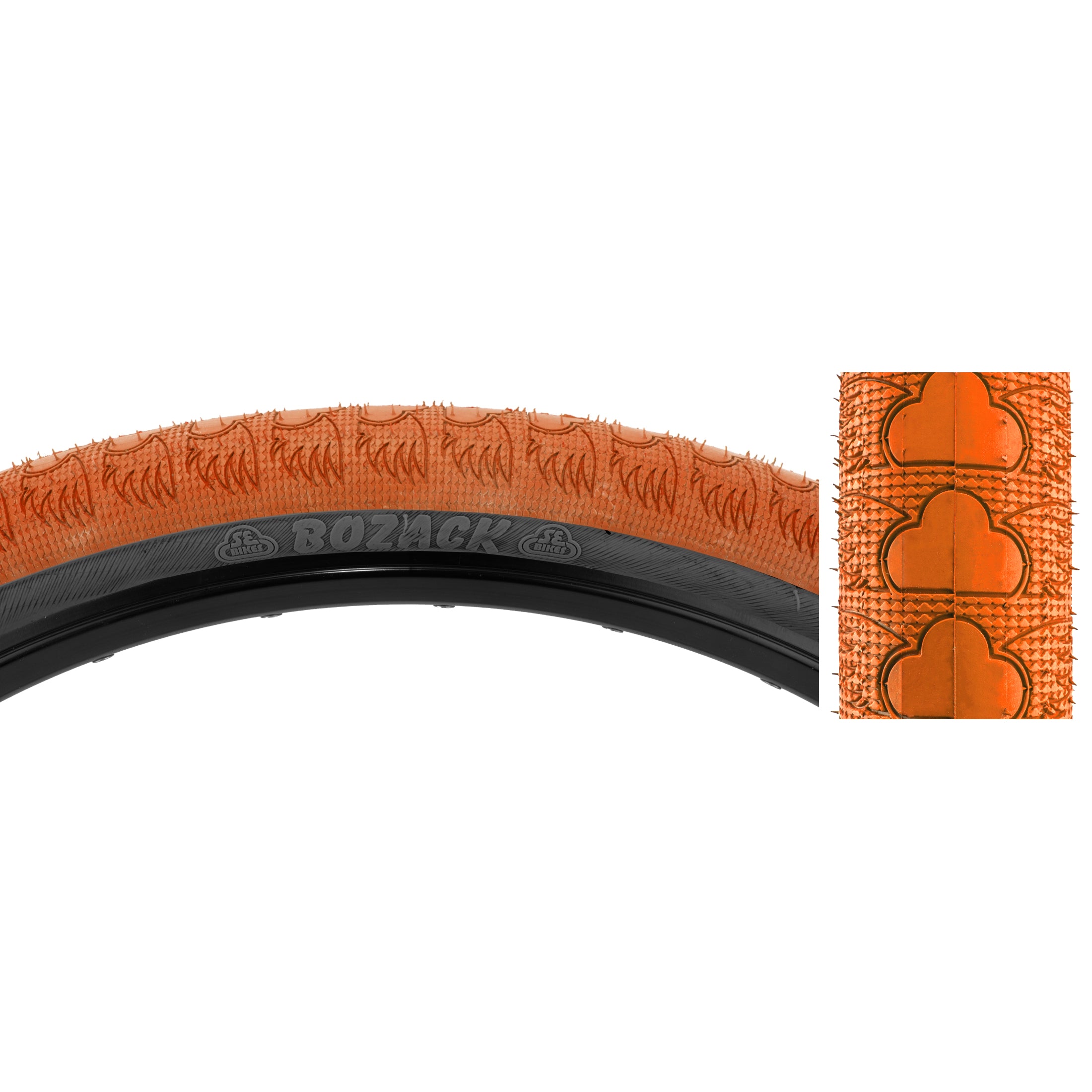26x2.4 SE Racing Bozack BMX Tire - Orange w/ Black Sidewall