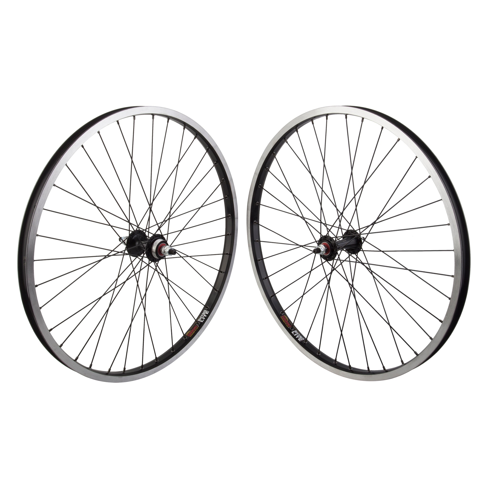 24x1.75" Sun Rhyno Lite Wheels - Sealed - Flip/Flop - Pair - Black / B ...