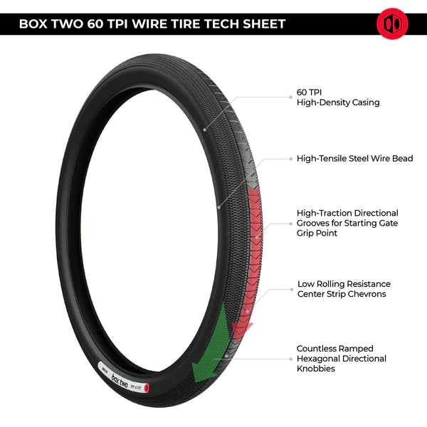 20x1.75" Box Two BMX Tire - Black