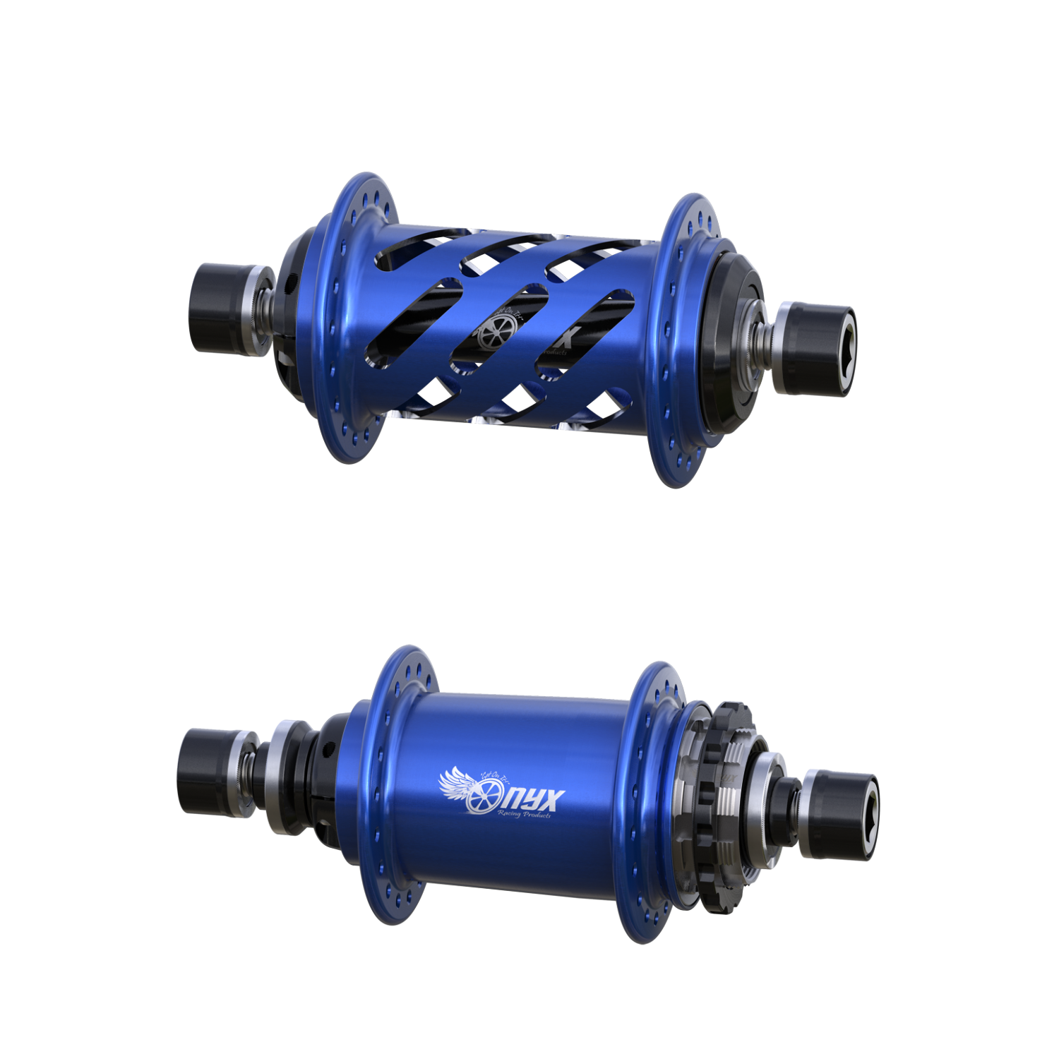 Onyx Racing BMX Cassette Hubset w 16T cog 36H Blue Anodized USA BMXGuru C W Cycle