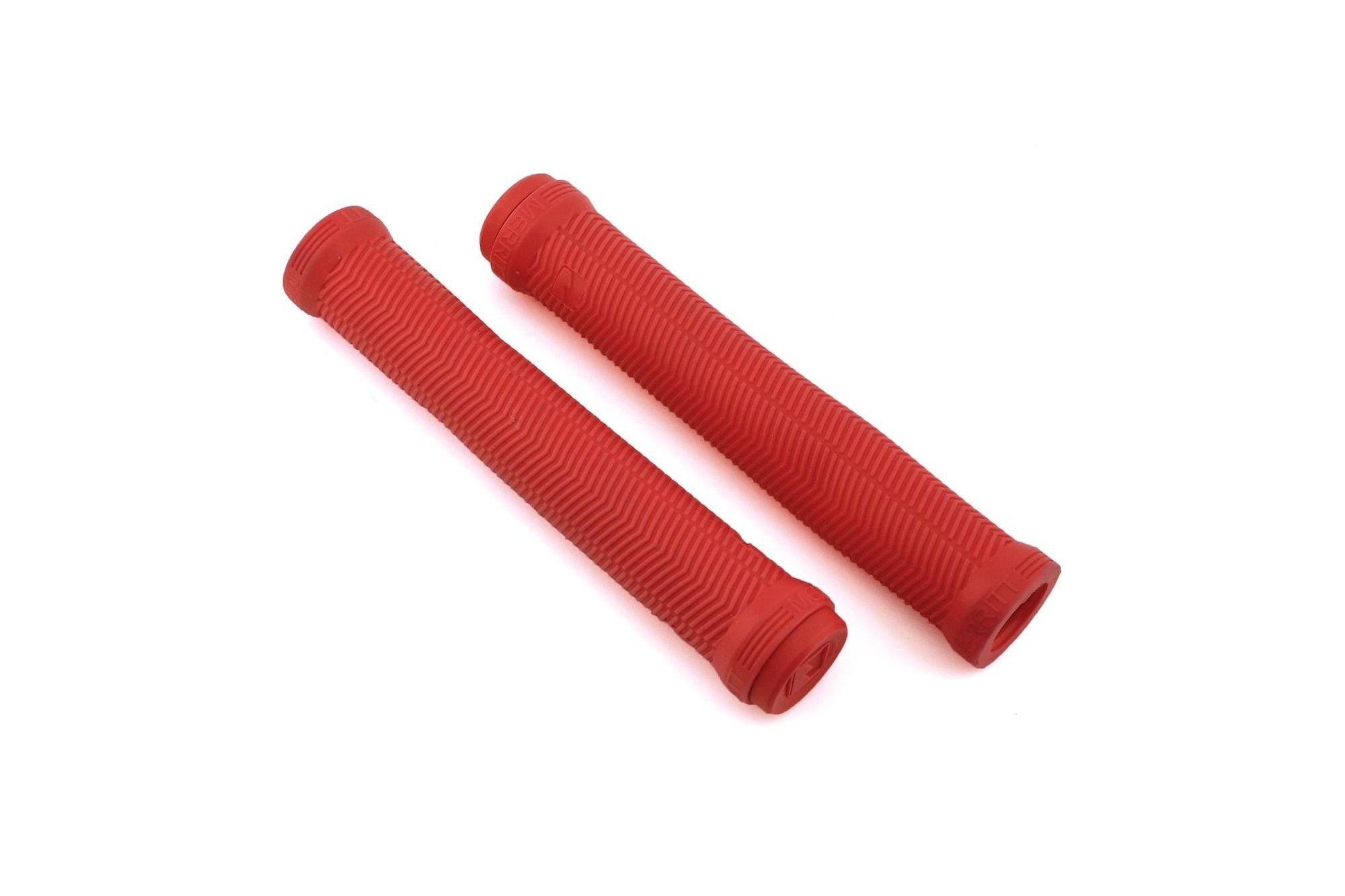 Merritt BMX Itsy Grips w/ Bar Ends - Flangeless - Red