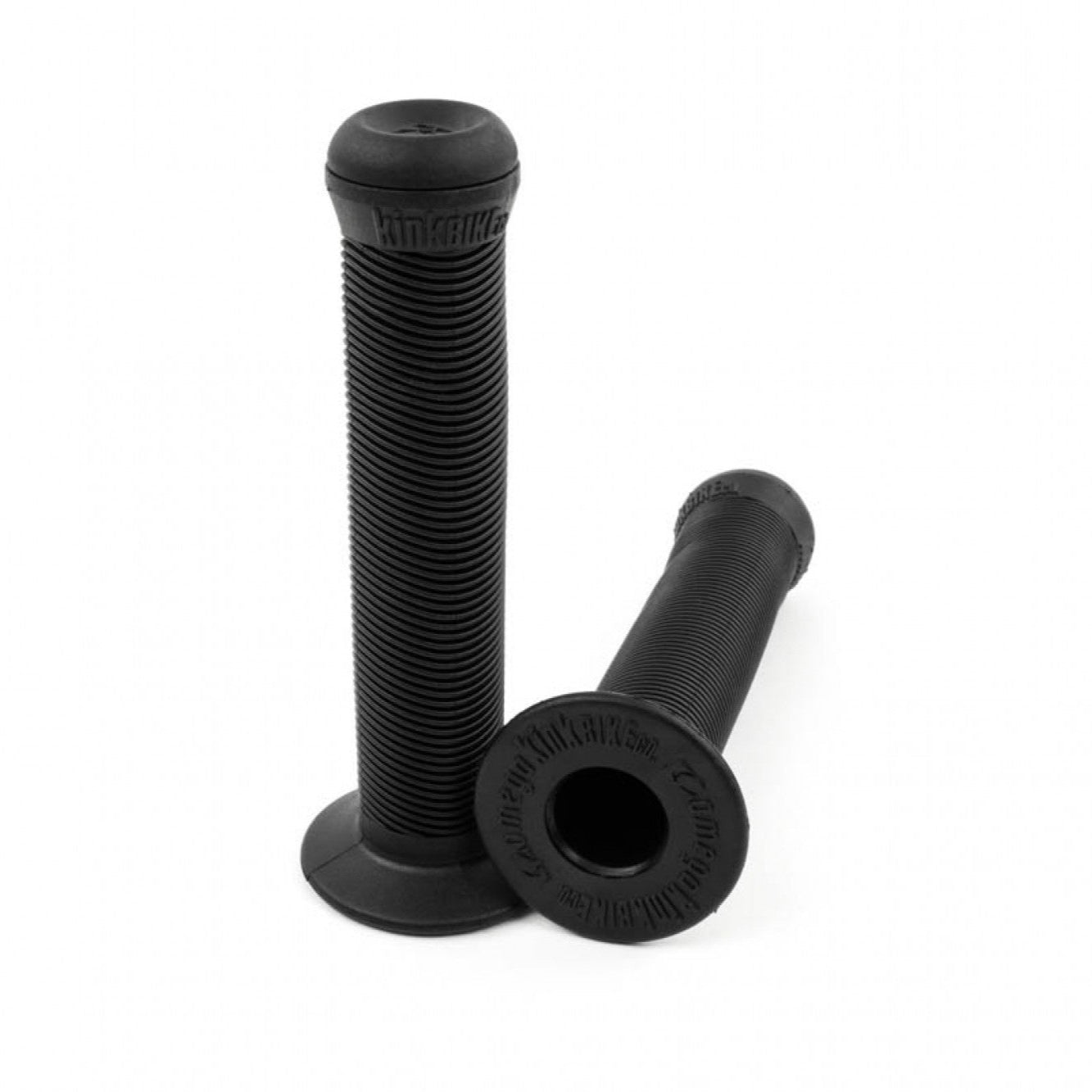 Kink BMX Omega Grips w/ Bar Ends - Flanged - Black