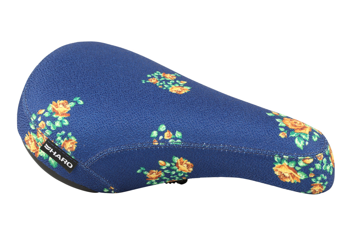 Haro Garski Stealth Pivotal Padded BMX Seat - Blue Floral